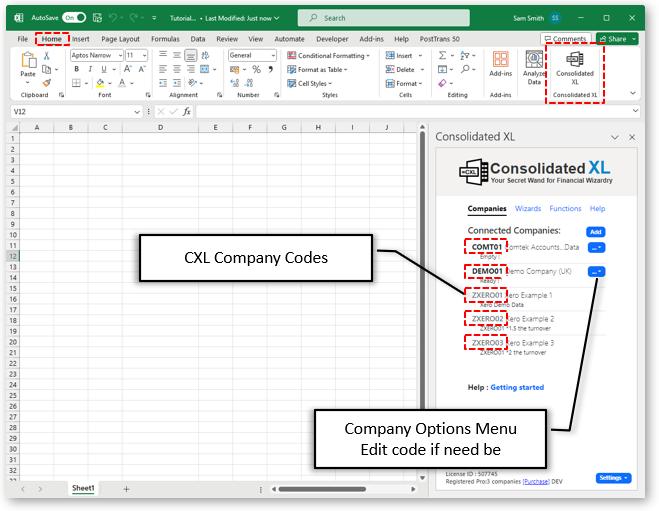 CXL Company Code