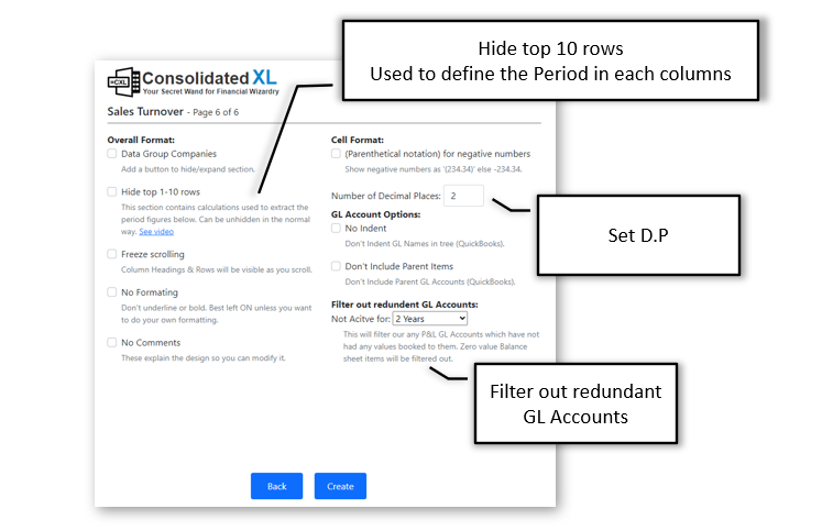 Formating Options