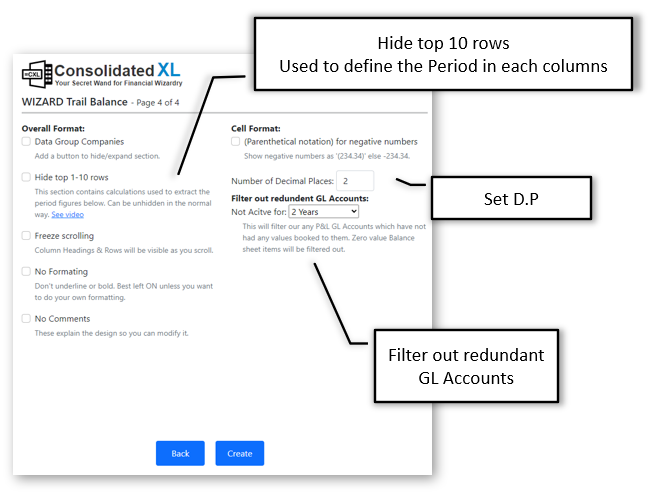 Formating Options